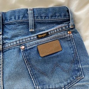 Wrangler cutoffs shorts 35w blue vintage